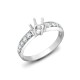 18ct White Gold 30pts Natural Diamond Ring. Fits 75pt