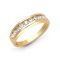 18ct Yellow Gold 50pts Channel Set Natural Diamond Ring