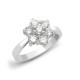 18ct White 2.00ct Natural Diamond 7 Stone Cluster Ring
