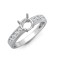 18ct White 0.35ct Natural Diamond Semi Set Ring - Holds 0.75ct