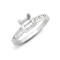 18ct White 0.25ct Princess Cut Natural Diamond Semi Set Ring - Holds 0.50ct P/C