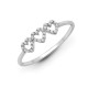 18ct White 0.10ct Natural Diamond 3 x Heart Ring