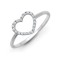 18ct White 0.14ct Natural Diamond Heart Ring