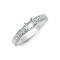 18ct White 0.52ct Natural Diamond Semi Set Ring - Holds 0.50ct