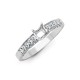 18ct White 0.52ct Natural Diamond Semi Set Ring - Holds 0.50ct