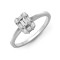 18ct White Gold 0.57ct Natural Diamond RBC & Baguette Ring