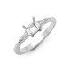 18ct White 0.14ct Natural Diamond Semi Set Ring - Holds 1.00ct