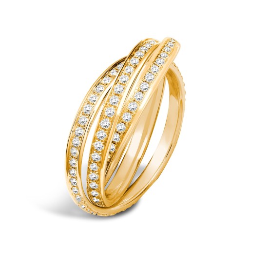18ct Yellow 0.82ct 2mm RWR Full Set