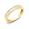 18ct Yellow 1.00ct Natural Diamond Baguette 1\2 Eternity Ring