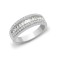 18ct White 0.94ct Round & Baguette Natural Diamond Ring