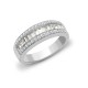 18ct White 0.94ct Round & Baguette Natural Diamond Ring