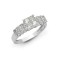 18ct White 1.18ct Princess Cut Natural Diamond Cluster Ring