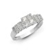 18ct White 1.18ct Princess Cut Natural Diamond Cluster Ring