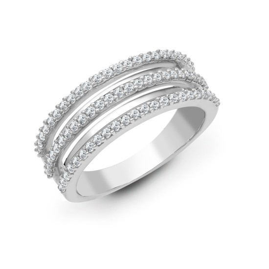 18ct White 0.63ct Natural Diamond Ring