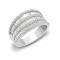 18ct White 2.21ct Round & Baguette Natural Diamond Ring
