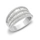 18ct White 2.21ct Round & Baguette Natural Diamond Ring