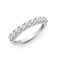 18ct White 1.00ct 9 stone Claw Set 1/2 ET Ring