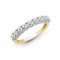 18ct Yellow/White 0.50ct 9 stone Claw Set 1/2 ET Ring