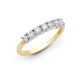 18ct Yellow/White 0.50ct Natural Diamond 7 stone 1/2 ET Ring