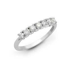18ct White 1.25ct Natural Diamond 7 stone 1/2 ET Ring