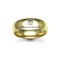 18ct Gold Yellow Natural Diamond Rubover set Wedding Ring