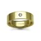 18ct Gold Yellow Natural Diamond Rubover set Wedding Ring