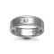 18ct Gold White Natural Diamond Rubover set Wedding Ring