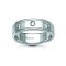 18ct Gold White Natural Diamond Rubover set Wedding Ring