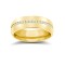 18ct Yellow Gold RBC Court Natural Diamond Wedding Band Fully Set - 8mm - 80pts