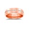 18ct Rose Gold RBC Court Natural Diamond Wedding Band Fully Set - 6mm - 70pts