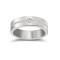 18ct White Gold RBC Flat Court Natural Diamond Wedding Band Half Set - 6mm - 30pts