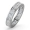 18ct White Gold Channel Set Princess Cut Full Eternity Ring Natural Diamond 3.00ct G VS