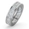 18ct White Gold Channel Set Princess Cut Full Eternity Ring Natural Diamond 5.00ct G VS