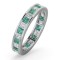 18ct White Gold Channel Set Princess Cut Full Eternity Ring Natural Diamond 1.00ct Em 1.20ct H Si