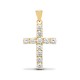 18ct Yellow Gold Natural Diamond Cross
