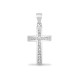 18ct White Gold Natural Diamond Cross
