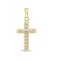 18ct Yellow Gold Natural Diamond Cross