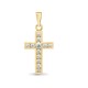 18ct Yellow Gold Natural Diamond Cross