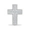 18ct White Gold Natural Diamond Cross