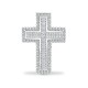18ct White Gold Natural Diamond Cross