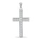 18ct White Gold Natural Diamond Cross