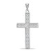 18ct White Gold Natural Diamond Cross