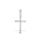 18ct White 0.03ct Natural Diamond Star Set Cross