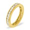18ct Yellow Gold Channel Set Full Eternity Ring Natural Diamond 5.00ct G VS