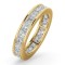 18ct White Gold Channel Set Princess Cut Full Eternity Ring Natural Diamond 3.00ct G VS