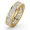 18ct White Gold Channel Set Princess Cut Full Eternity Ring Natural Diamond 5.00ct H Si