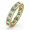 18ct Yellow Gold Channel Set Princess Cut Full Eternity Ring Natural Diamond 1.00ct Em 1.20ct G VS