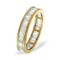 18ct Yellow Gold Channel Set Full Eternity Ring Baguette Natural Diamond 1.50ct G VS