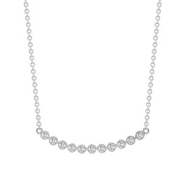 9ct White 0.33ct Natural Diamond Pendant with 17" Chain