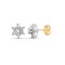 9ct yellow gold 50pt claw set cluster Natural Diamond stud earrings.